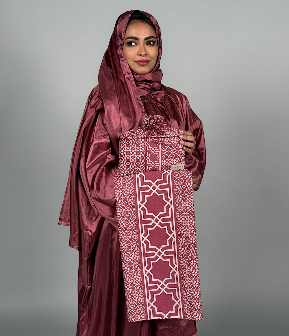 SCARF TRAVEL PRAYER SET - PINK 