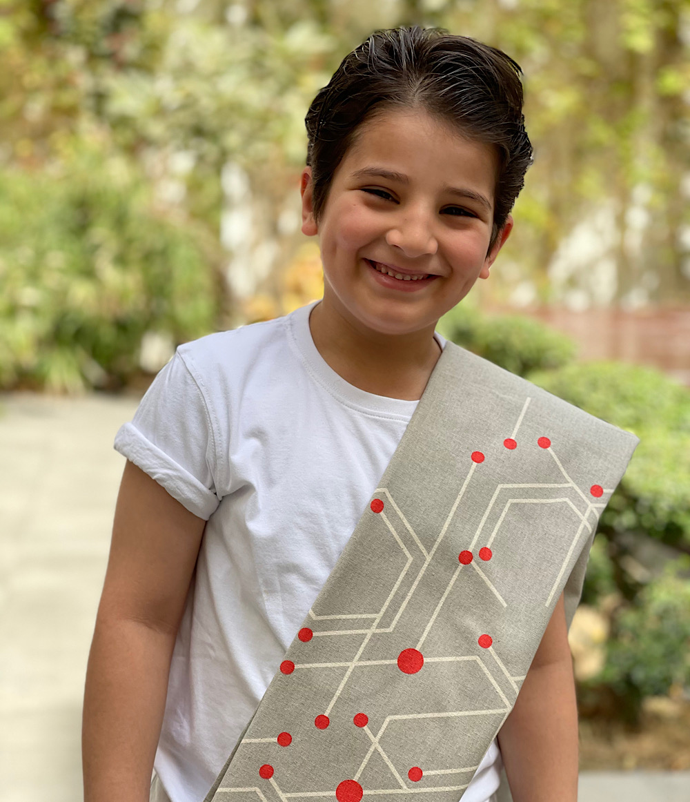 BOYS  PRAYER SET - GRAY 