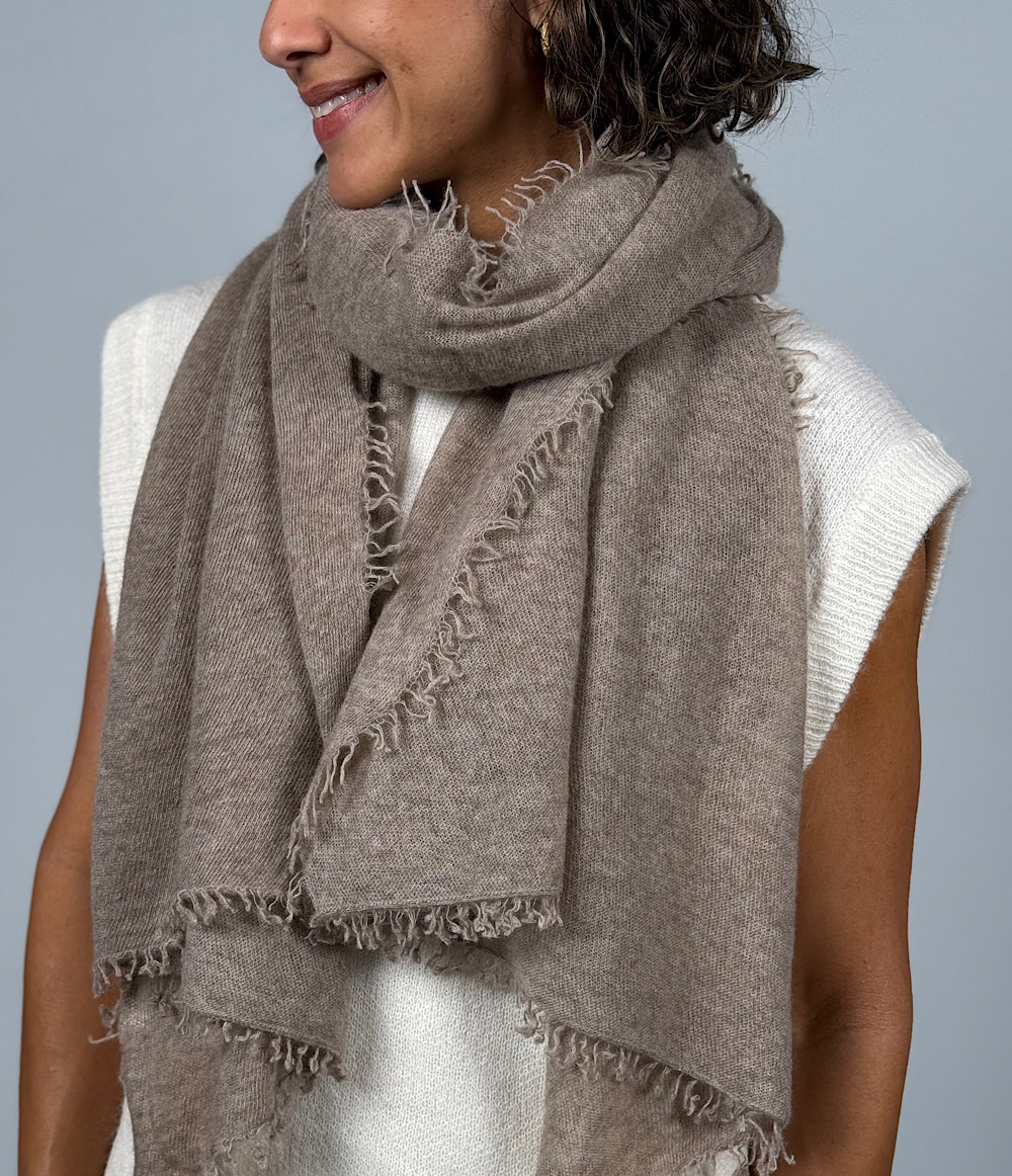  CASHMERE SCARF - BEIGE