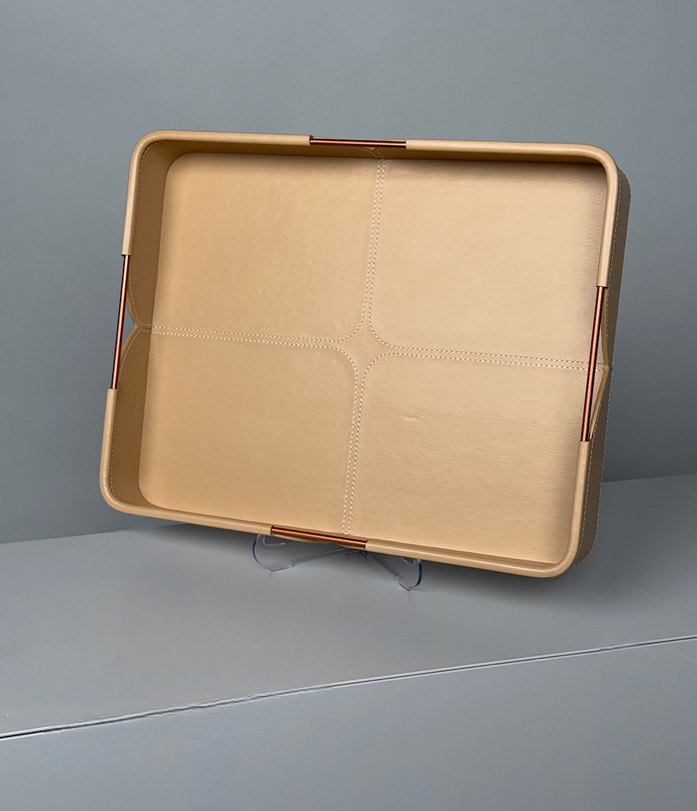 SMALL RECTANGULAR TRAY - BEIGE