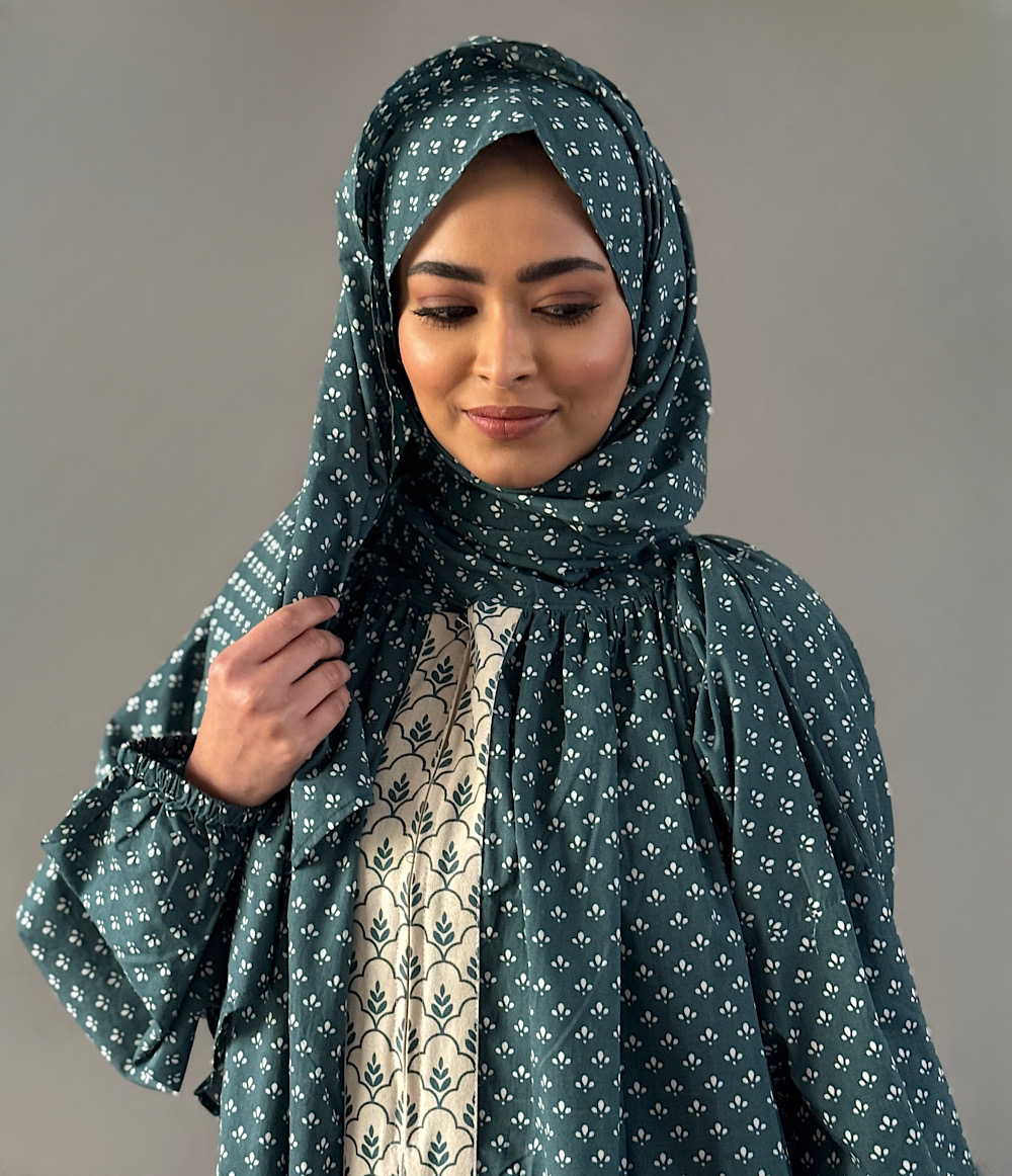 SCARF PRAYER GOWN - DARK TEAL