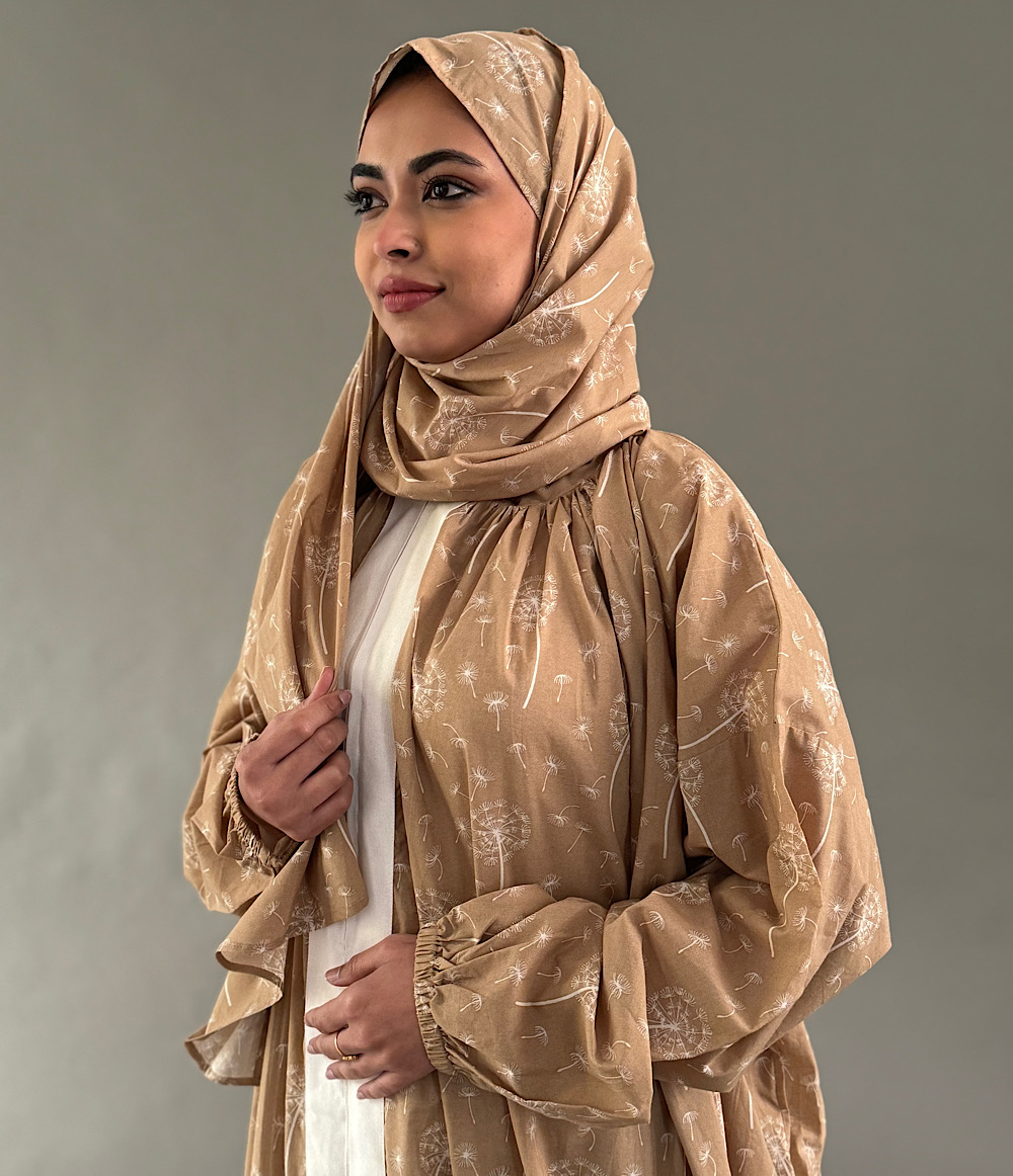 SCARF PRAYER GOWN - BEIGE