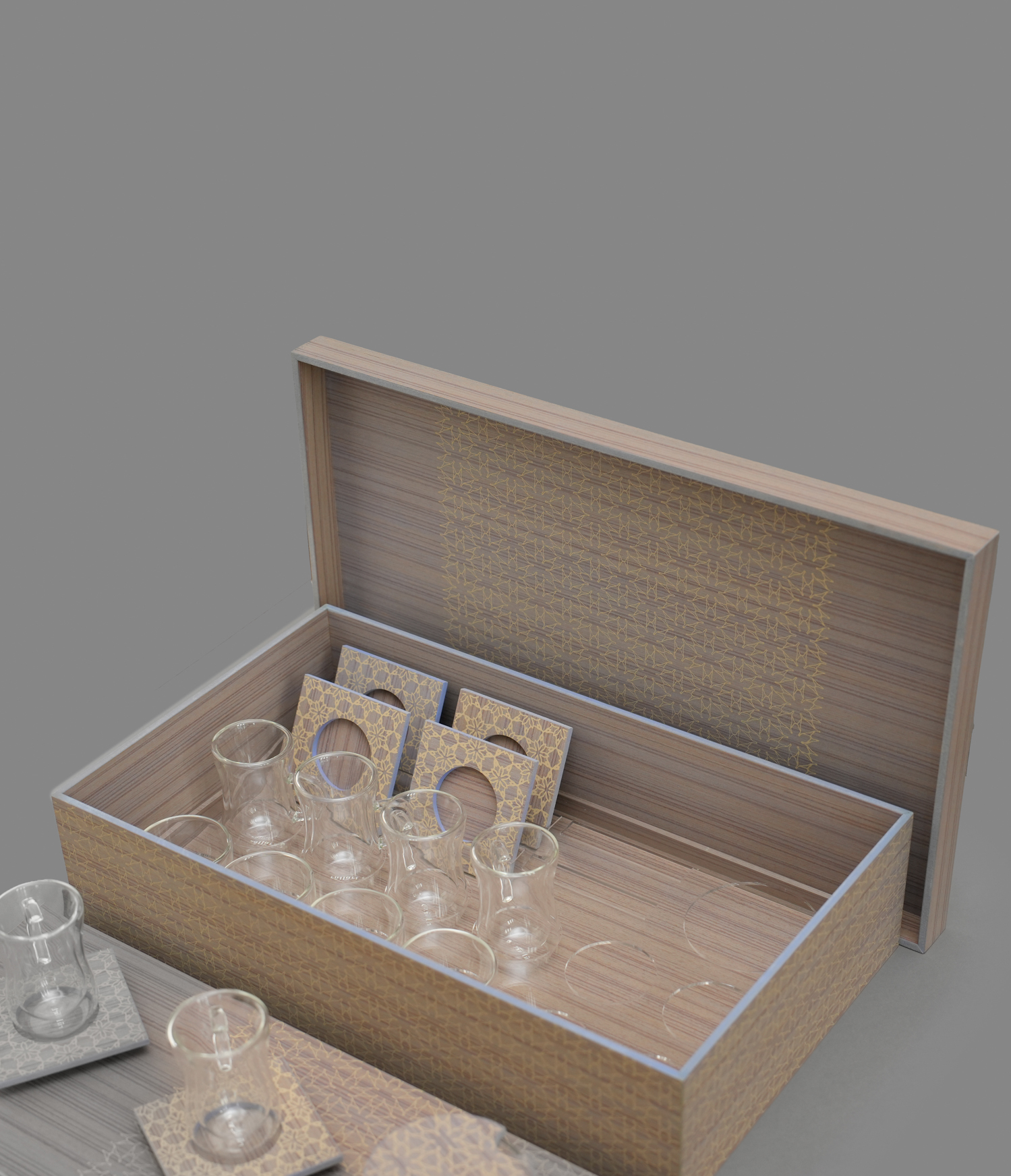 TEA & ARABIC COFFEE SET - YELLOW  ISLAMIC 